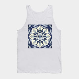 Ocean Waves Deconstructed Mandala Tank Top